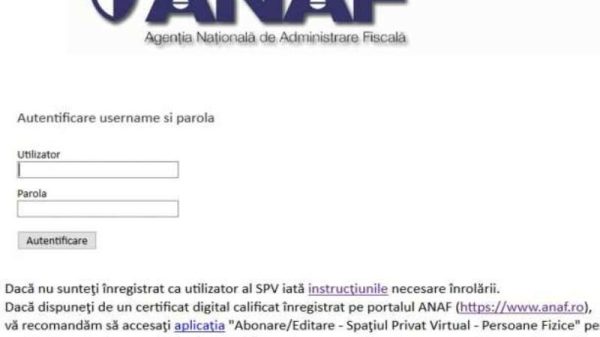 Cum te înscrii în Spațiul Privat Virtual (SPV) ANAF online